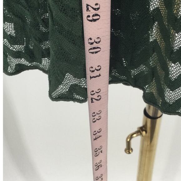 BLOOMCHIC 14-16 1X Plus Green Frill Trim Belted Fit Flare Swim Dress NWT B81 - Picture 5 of 11